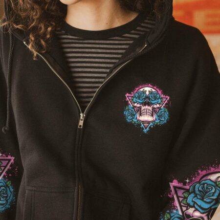 I TRY TO AVOID DRAMA TRIANGLE SKULL ALL OVER PRINT - TLTY1401231