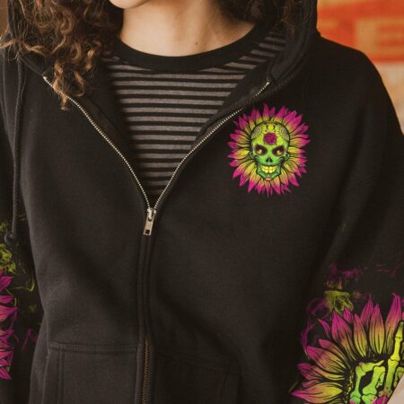 I AM A RAY OF FKING SUNSHINE SUGAR SKULL SUNFLOWER ALL OVER PRINT - TLTW0612224