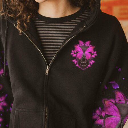 DON'T TRY TO FIGURE ME OUT BUTTERFLY SKULL ALL OVER PRINT - TLTW1611223
