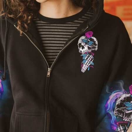 I TRY TO AVOID DRAMA TATTOOED SKULL ALL OVER PRINT - TLNZ1912223