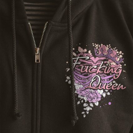 I'M A FKING QUEEN FLORAL SKELETON ALL OVER PRINT - TLTY2211222