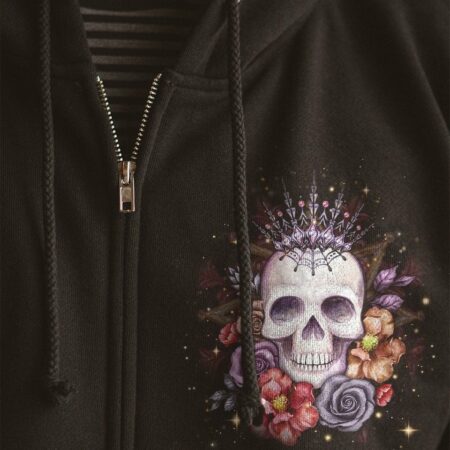 I'M THE F QUEEN FLOWER SKULL ALL OVER PRINT - YHLN1003233