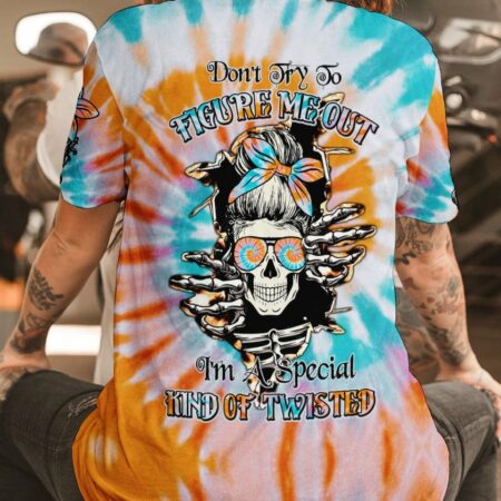 DON'T TRY TO FIGURE ME OUT TIE DYE MESSY BUN ALL OVER PRINT - TLTW2604233