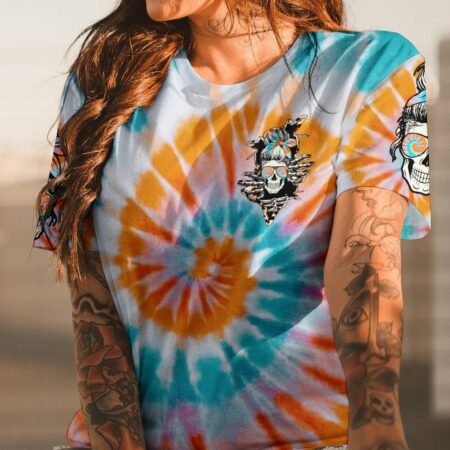 DON'T TRY TO FIGURE ME OUT TIE DYE MESSY BUN ALL OVER PRINT - TLTW2604233
