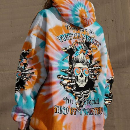 DON'T TRY TO FIGURE ME OUT TIE DYE MESSY BUN ALL OVER PRINT - TLTW2604233