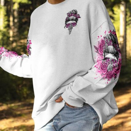 I'M A B DON'T TRY ME ROSE MESSY BUN ALL OVER PRINT - TLNO1701231