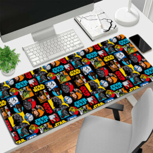 Starwars Pattern Colorful All Star - Mouse Pad Plus Size - Owl Ohh-Owl Ohh