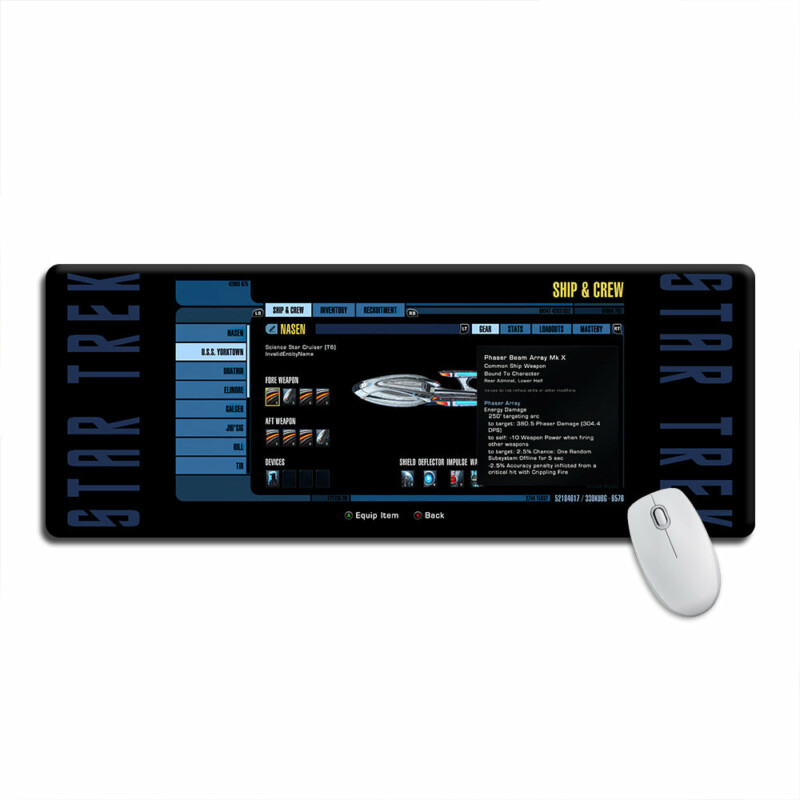 Star Trek Console Ship And Crew - Mouse Pad Plus Size