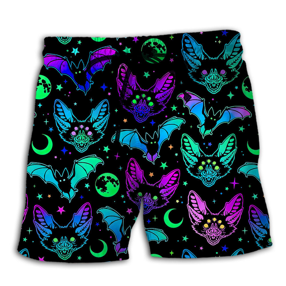 Bat Neon Magic Style - Beach Short - Owl Ohh - Owl Ohh