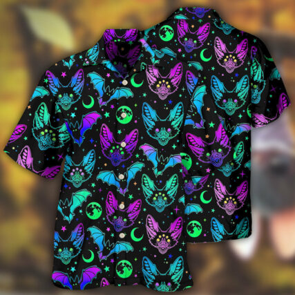 Bat Neon Magic - Hawaiian Shirt - Owl Ohh - Owl Ohh