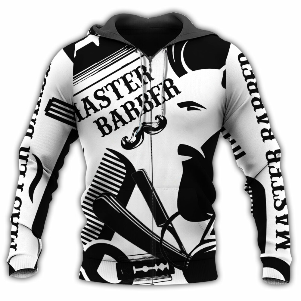 Barber Black And White Style - Hoodie - Owl Ohh - Owl Ohh