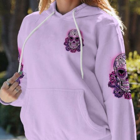 CAN YOU SEE THE F YOU SUGAR SKULL ROSE PURPLE ALL OVER PRINT - TLTW1302235