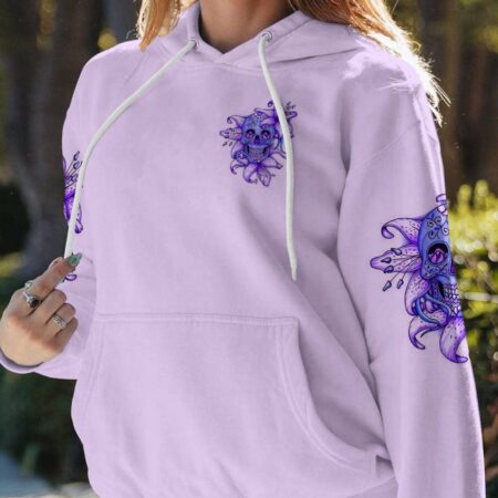 CAN YOU SEE THE F YOU LILY FLOWER SKULL ALL OVER PRINT - TLTW0601234
