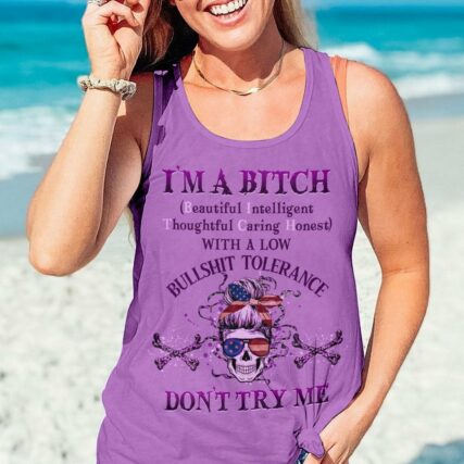 I'M A B DON'T TRY ME MESSY BUN ALL OVER PRINT - YHHG0401233