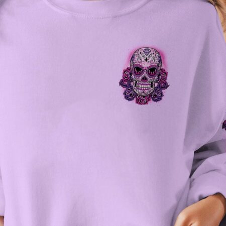 CAN YOU SEE THE F YOU SUGAR SKULL ROSE PURPLE ALL OVER PRINT - TLTW1302235