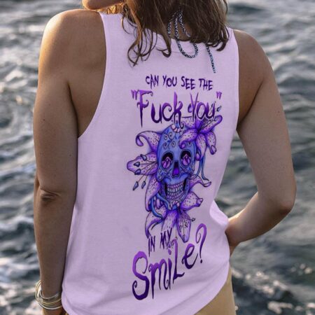 CAN YOU SEE THE F YOU LILY FLOWER SKULL ALL OVER PRINT - TLTW0601234