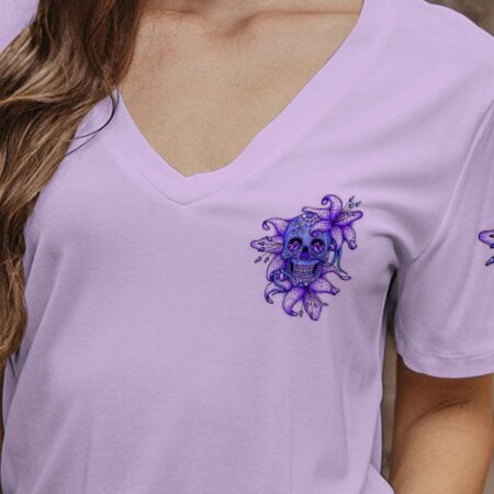 CAN YOU SEE THE F YOU LILY FLOWER SKULL ALL OVER PRINT - TLTW0601234