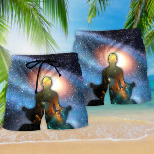 Yoga Meditation Large Galaxy - Beach Short - Owl Ohh - Owl Ohh