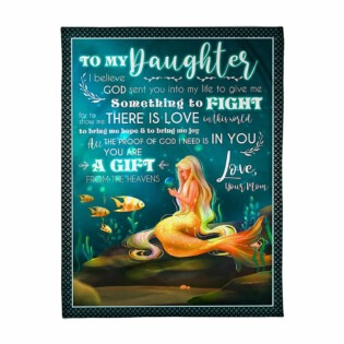 Mermaid God Sent You Into My Life Mom To Daughter - Flannel Blanket - Owl Ohh - Owl Ohh