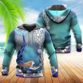 Mermaid Loves Ocean And Sky Line - Hoodie - Owl Ohh - Owl Ohh