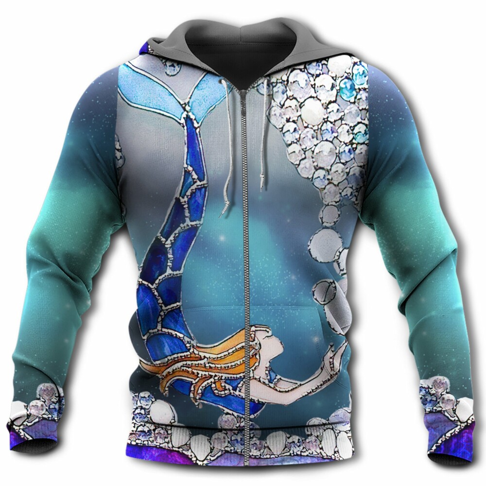 Mermaid Loves Ocean And Sky Line - Hoodie - Owl Ohh - Owl Ohh