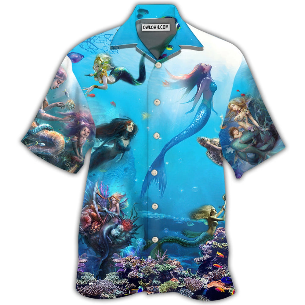 Mermaid Ocean Life - Hawaiian Shirt - Owl Ohh - Owl Ohh