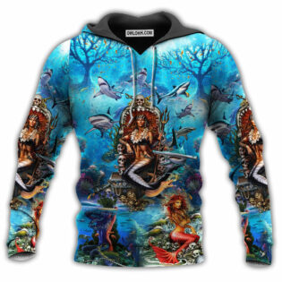 Mermaid Queen Style Blue Style - Hoodie - Owl Ohh - Owl Ohh