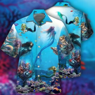 Mermaid Ocean Life - Hawaiian Shirt - Owl Ohh - Owl Ohh