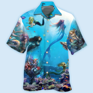 Mermaid Ocean Life - Hawaiian Shirt - Owl Ohh - Owl Ohh