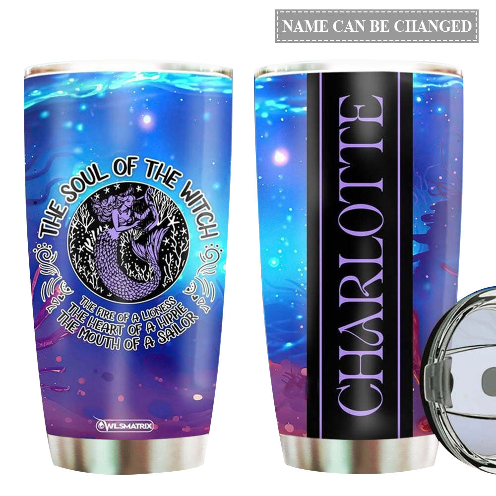 Mermaid The Soul Of Witch Personalized - Tumbler - Owl Ohh