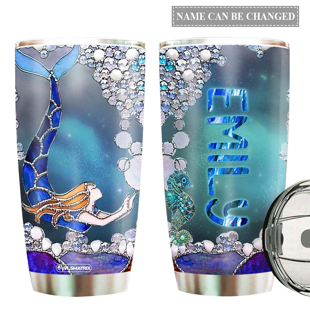 Mermaid Under Sea Personalized - Tumbler - Owl Ohh - Owl Ohh
