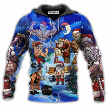 Christmas Merry Christmas Santa Stronger - Hoodie - Owl Ohh - Owl Ohh