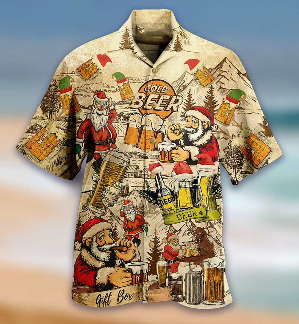 Beer Merry Xmas Love Beer - Hawaiian Shirt - Owl Ohh - Owl Ohh