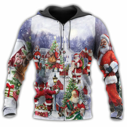 Christmas Merry Xmas Santa Claus Is Coming - Hoodie - Owl Ohh - Owl Ohh