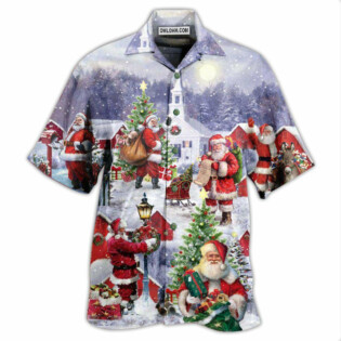 Christmas Merry Xmas Santa Claus Is Coming - Hawaiian Shirt - Owl Ohh - Owl Ohh