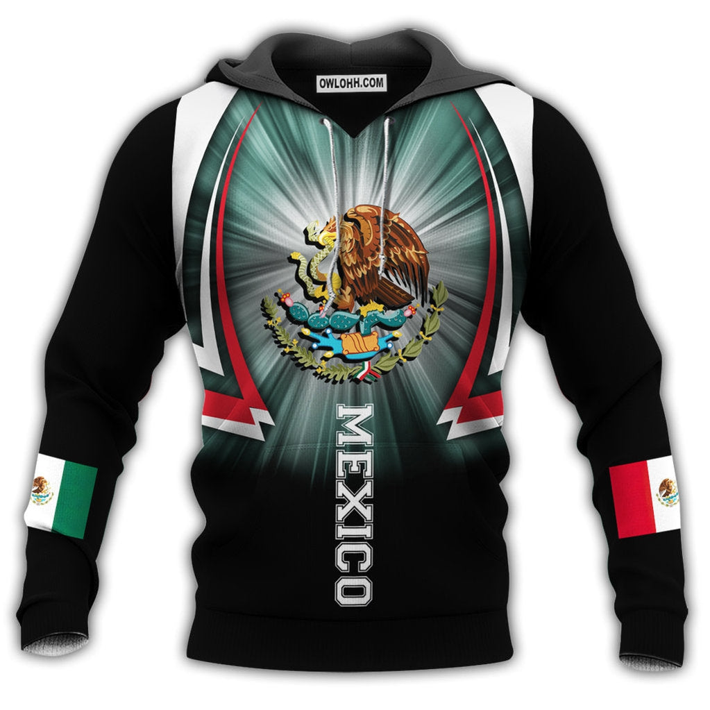 Mexico Style Blue And Black Cool - Hoodie - Owl Ohh - Owl Ohh