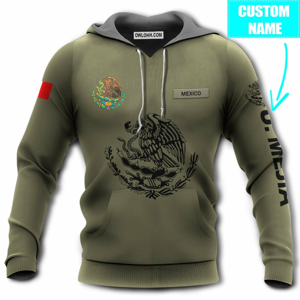 Mexico Eagle Sign Personalized - Hoodie - Owl Ohh - Owl Ohh