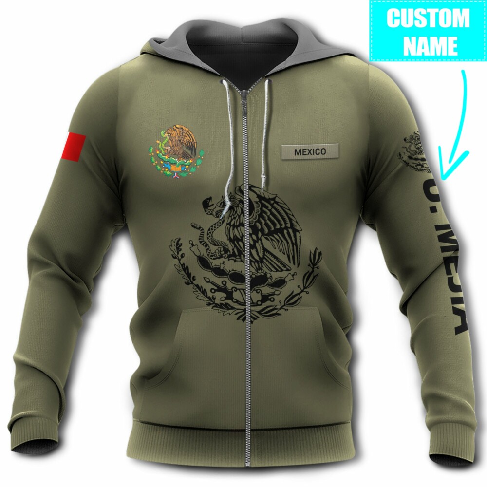 Mexico Eagle Sign Personalized - Hoodie - Owl Ohh - Owl Ohh