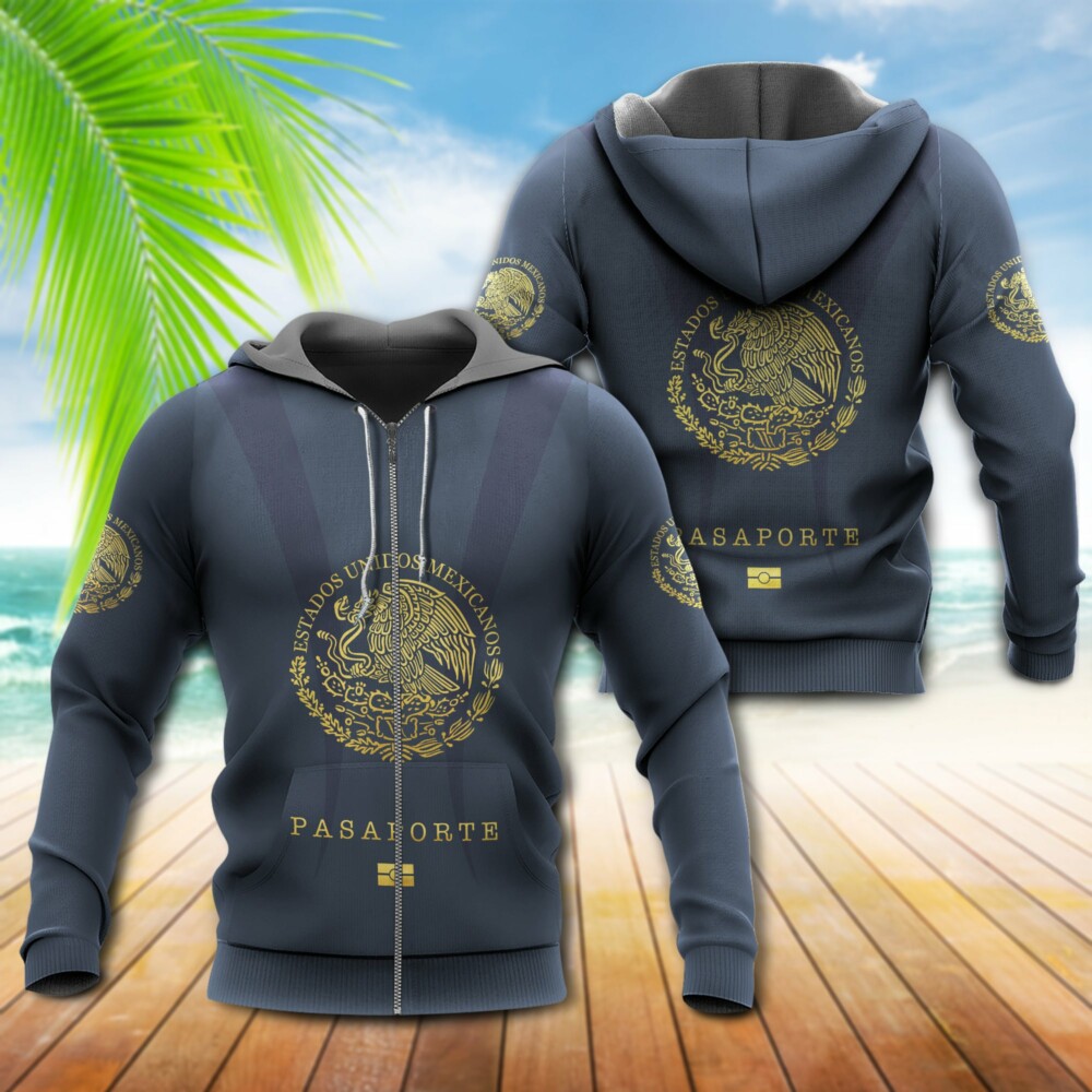 Mexico Pasaporte Blue Style - Hoodie - Owl Ohh - Owl Ohh