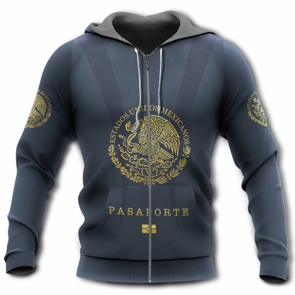 Mexico Pasaporte Blue Style - Hoodie - Owl Ohh - Owl Ohh