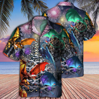 Dragon Merry Xmas Love Life Love Winter - Hawaiian Shirt - Owl Ohh - Owl Ohh