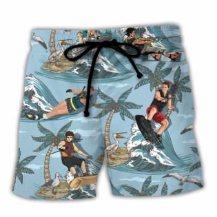 Waterskiing Never Underestimate An Old Man Who Loves Water Skiing Lover Beach - Beach Short