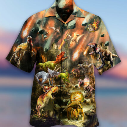 Dinosaur Disastrous War - Hawaiian Shirt - Owl Ohh - Owl Ohh