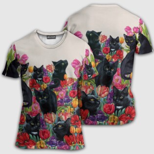Black Cats Tulip - Hoodie - HOOD09FNN251021