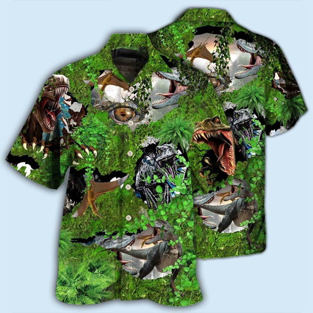 Dinosaur T-rex Just Wanna - Hawaiian Shirt - Owl Ohh - Owl Ohh