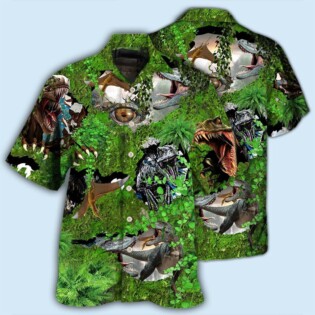 Dinosaur T-rex Just Wanna - Hawaiian Shirt - Owl Ohh - Owl Ohh