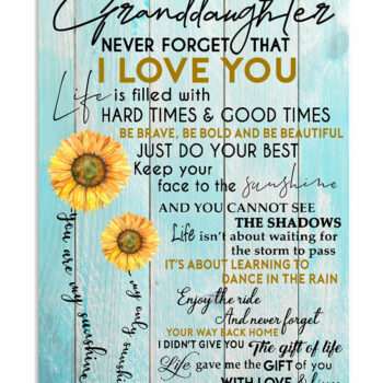 Sunflower To My Granddaughter I Love You - Vertical Poster - Owl Ohh - Owl Ohh