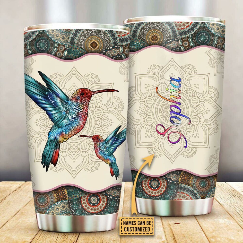 Bird Lover Mandala Pattern Personalized - Tumbler - Owl Ohh - Owl Ohh
