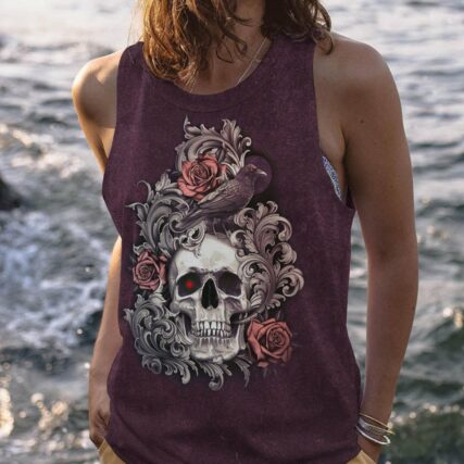 LOVE ME LIKE MY DEMONS DO SKULL ALL OVER PRINT - TLTM0811221