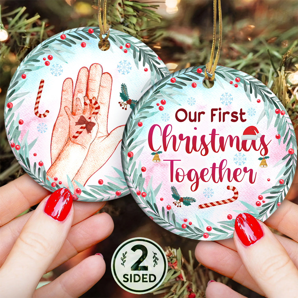 Family Mother Our First Christmas Together - Circle Ornament - Owl Ohh - Owl Ohh